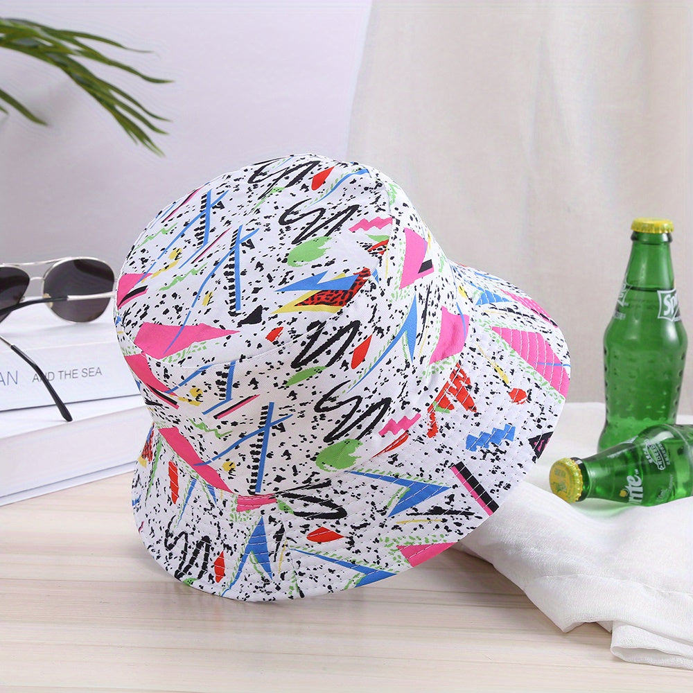 Unisex Print Bucket Hat Double Sided Party Hat