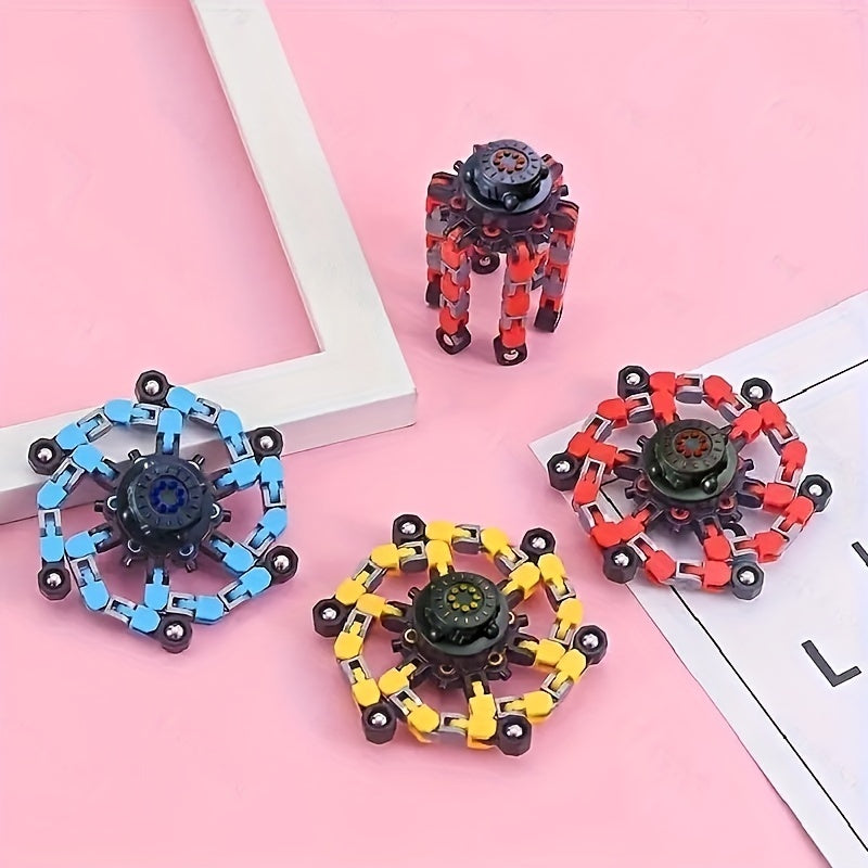 Fingertip Mechanical Gyroscope Deformation Chain DIY Toy
