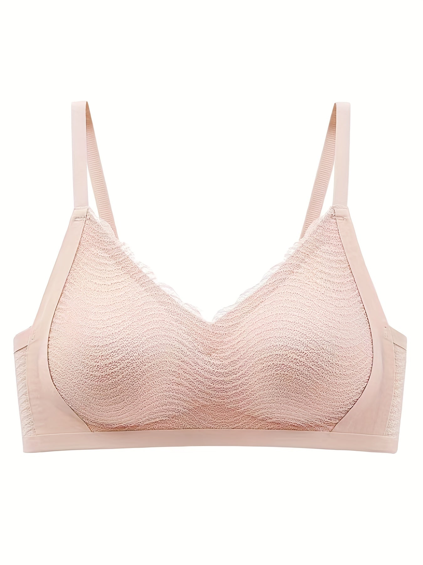 Lace Wireless Push Up Bra - Comfortable & Breathable