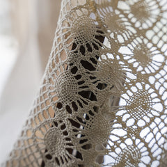 Boho Pure Linen Semi Blackout Curtain Farmhouse Style