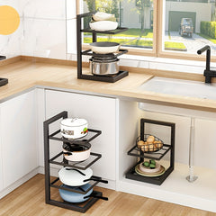 1pc Iron Rack for Cookware and Kitchen Essentials Storage