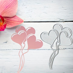 Heart Balloon Metal Cutting Dies Stencil for Scrapbook Embossing Craft DIY Album