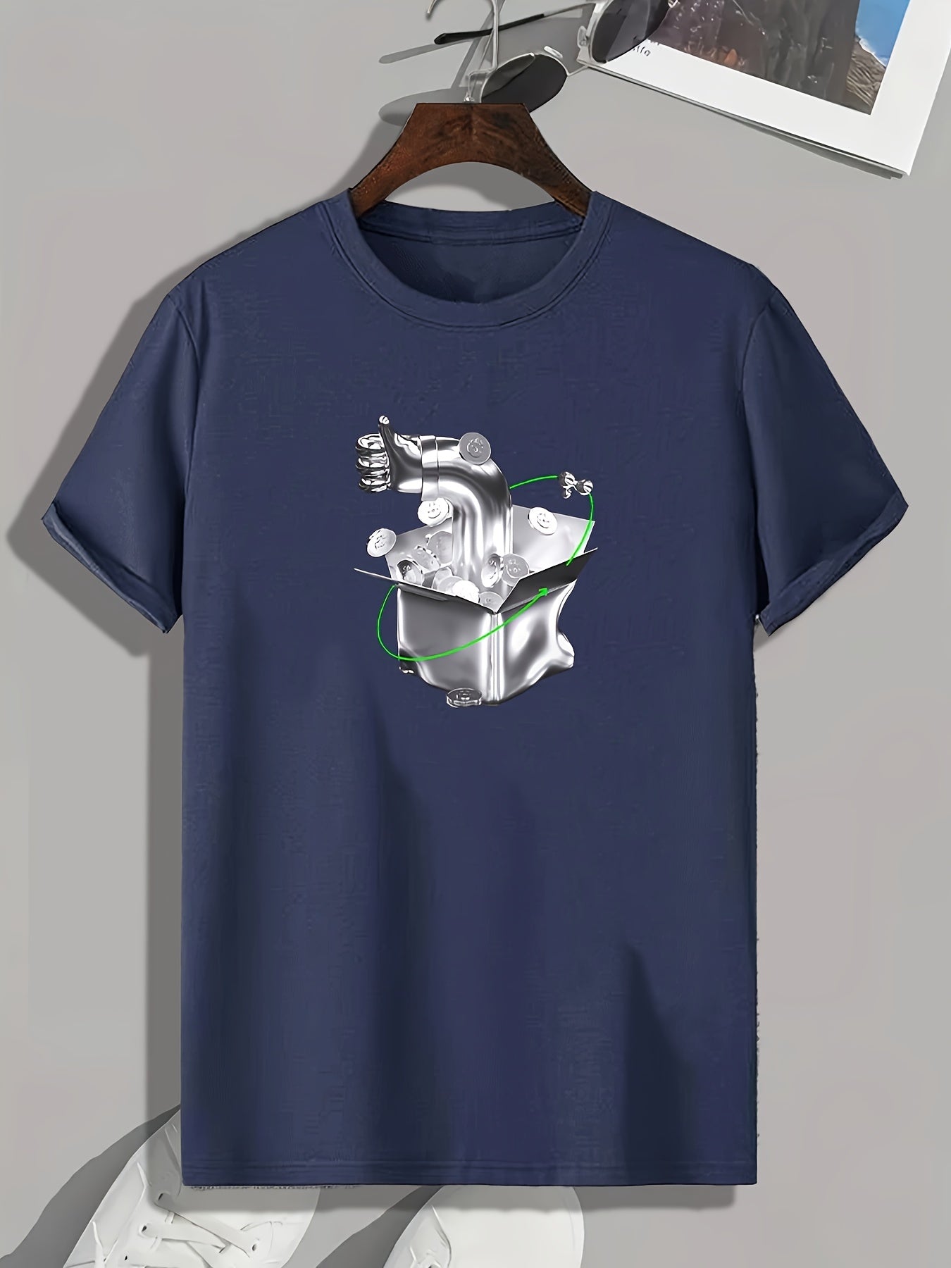 Pattern Print Men's Sports T-Shirt Graphic Tee Summer Outdoor Clothing