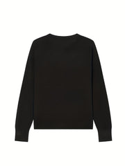 Button Front Solid Cardigan For Women