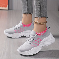 Women's Lace up Chunky Sneakers Non slip Platform Shoes