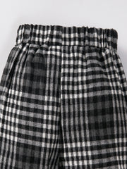Toddler Boys Plaid Pattern Casual Pants