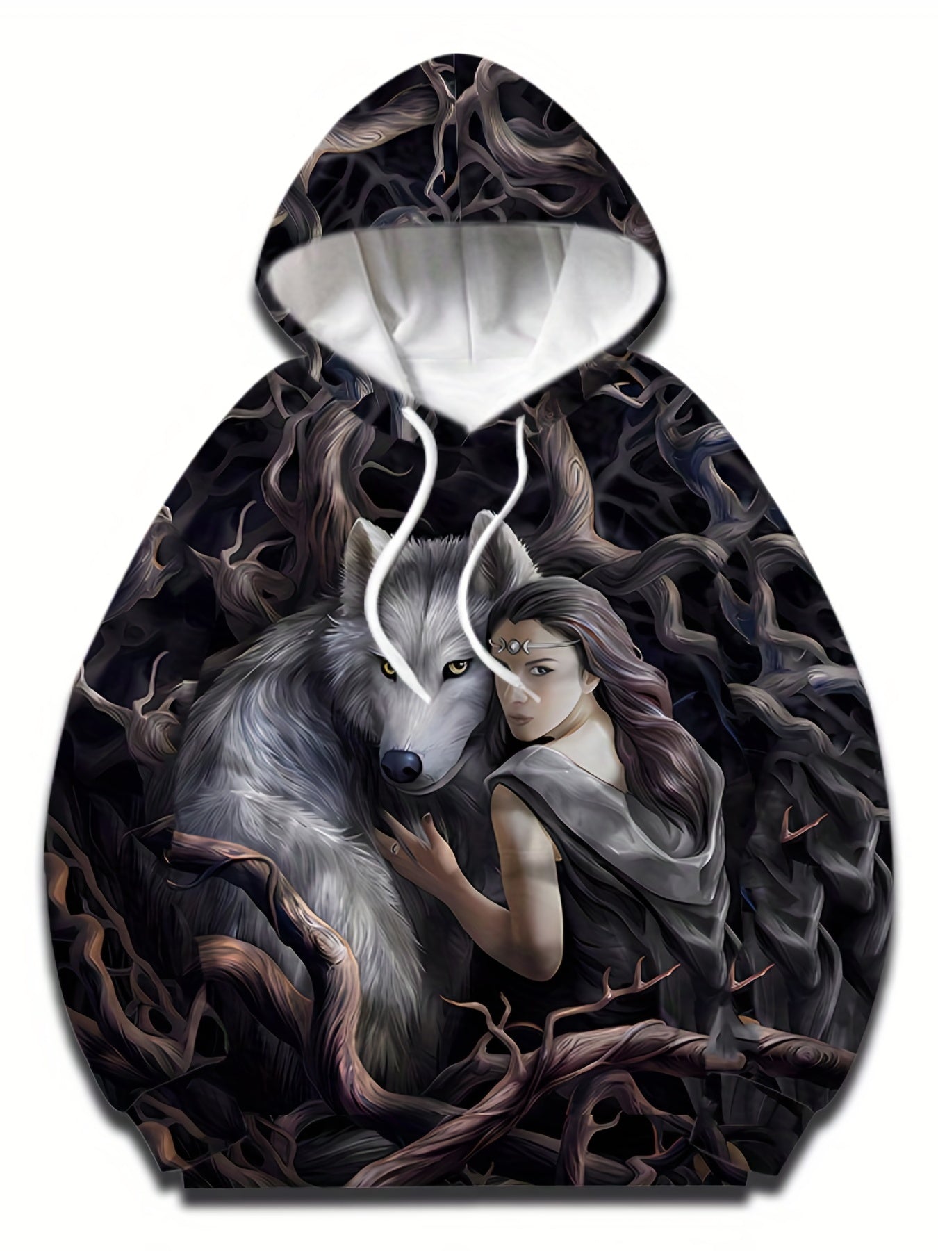 Beauty And Monster Print Hoodie For Men Graphic Hooded Pullover