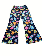 Floral Print High Rise Flare Leggings