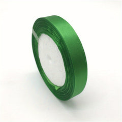 25yd Green Silk Satin Ribbon Bow Craft Wedding Decoration DIY Christmas