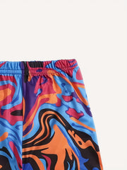 Girls Tie Dye Base Layer Shorts Breathable Comfortable Casual Leggings Pants