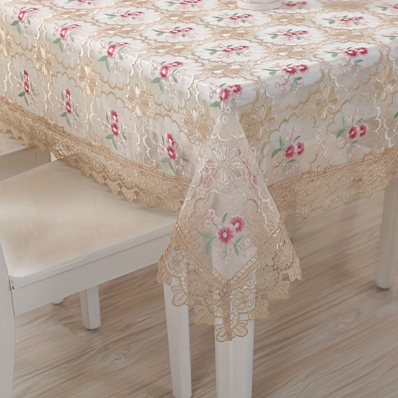 Floral Lace Embroidery Tablecloth - Thanksgiving Gift For Mom