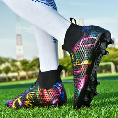 Kid's High Top Non Slip Football Cleat with Spikes