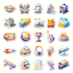 50pcs 3D Graffiti Sticker Pack for Laptop Helmet Water Cup DIY Decor
