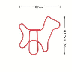 24pcs Animal Series Paper Clips Colorful Puppy Bookmark Clip