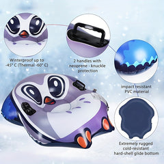 Inflatable Snow Tube Owl Pattern 47inch Coldproof Thick PVC Material