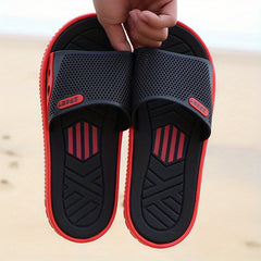 Men's Casual Non Slip Slides with Open Toe for Indoor Outdoor Beach