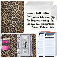 A6 Budget Binder with Zipper Envelopes & Expense Sheets