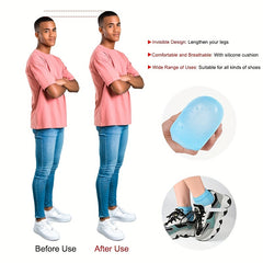 Invisible Inner Heightening Sock Pads Non Slip Heel Cover for Height Increase