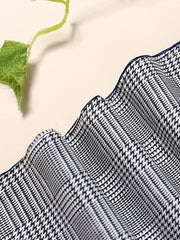 Girls Plaid Print Casual Pants Trousers Elastic Waist Ankle Length