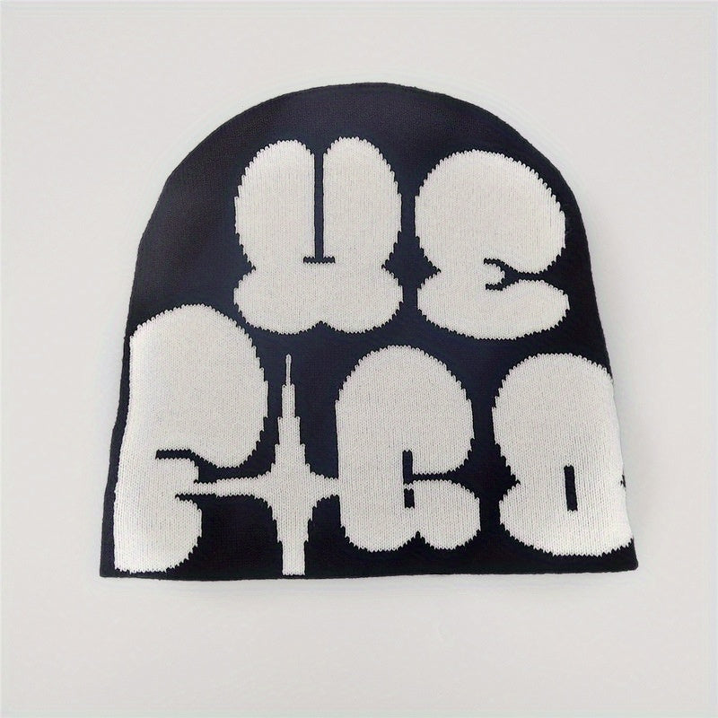 Y2K Knitted Beanie Hat for Men and Women
