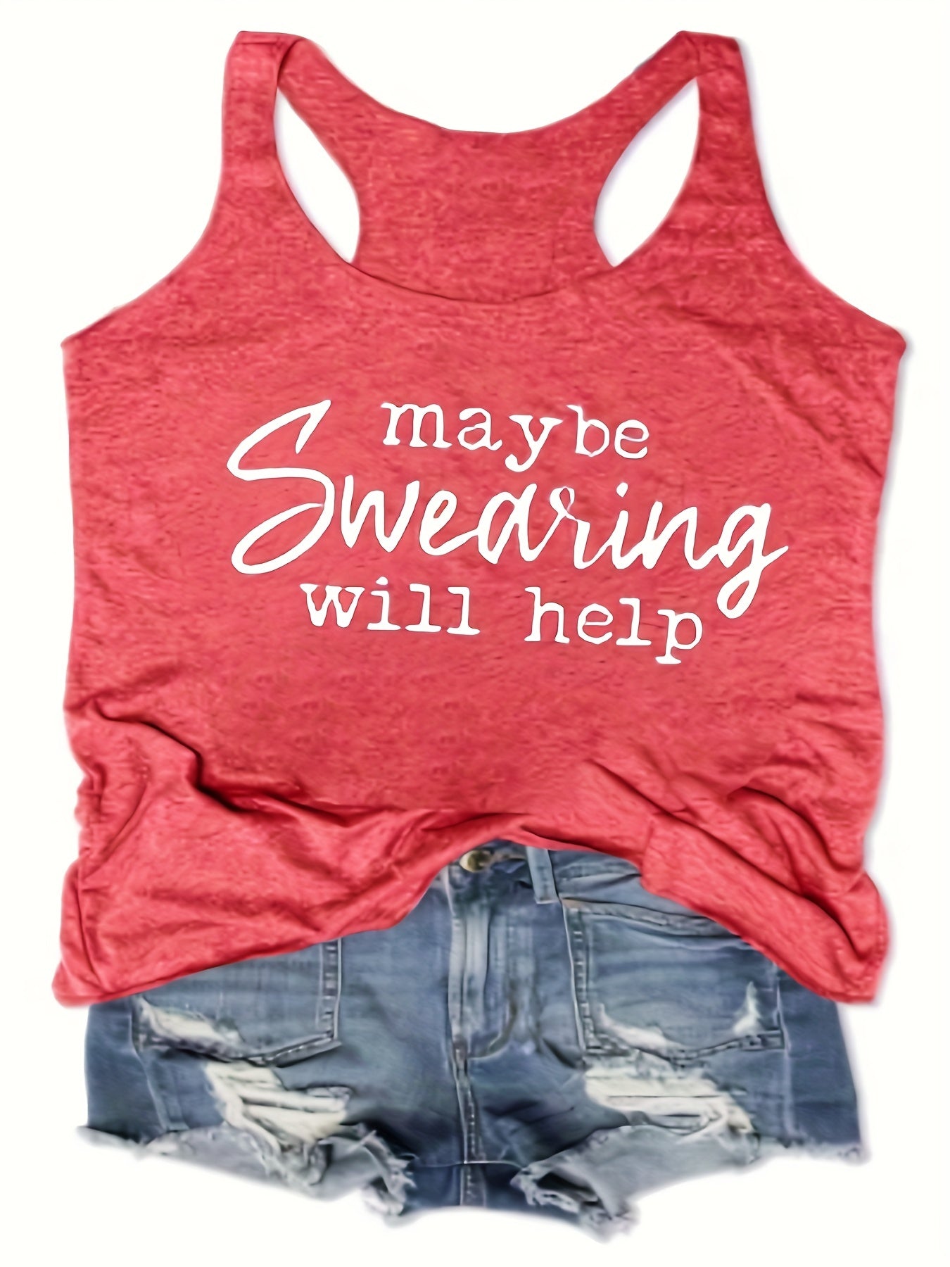 Summer Sports Tank Top Crew Neck Sleeveless Casual Top Women's Tops