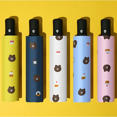 Bear Auto Anti-sun Tri-fold UV Light Curtain Umbrella