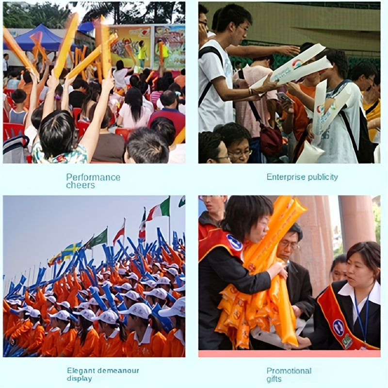 10pcs Inflatable Cheerleading Rod Handheld Balloons School Sports Meeting Prop