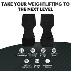 Wristband Weight Lifting Grips with Non slip Belts Padded Gloves