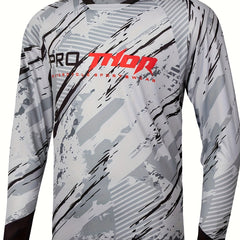Men's Long Sleeve Motorcycle Off Road T Shirt Quick Drying Outdoor Top