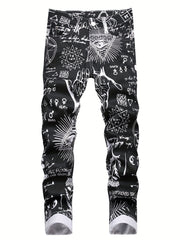 Children's Wild Style Active Long Pants Colorful Graphic Jeans Summer Kids