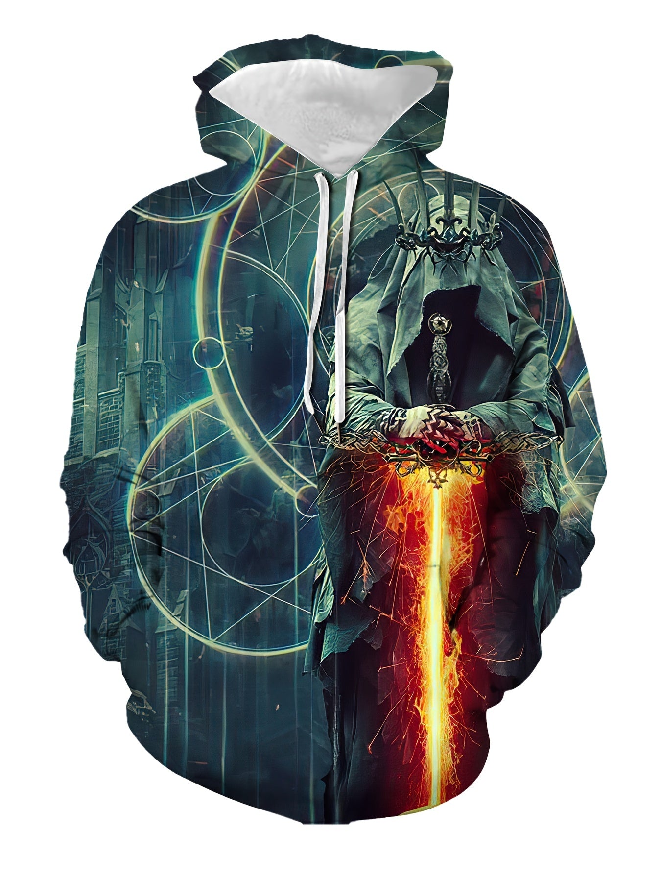 Men's Casual The Reaper Pattern Hooded Sweatshirt 3D Print Sports Hoodie