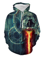 Men's Casual The Reaper Pattern Hooded Sweatshirt 3D Print Sports Hoodie