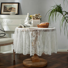 Round Lace Tablecloth American Style Retro Lace Table Cloth