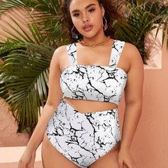 Tie Dye Tank Top & Tummy Control Swimsuit Set