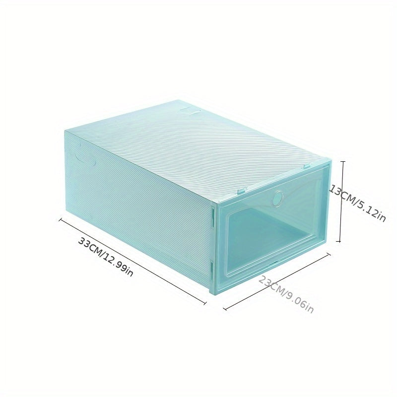 Plastic Flip Shoe Box With Dustproof Advantage & Drawer Stackable Storage
