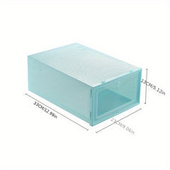 Plastic Flip Shoe Box With Dustproof Advantage & Drawer Stackable Storage
