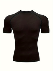 Men's Stretchy Sports Compression Tee for Fitness