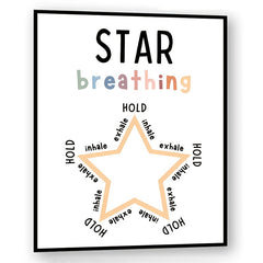 Star Breathing Poster Mindfulness Decor Therapy Office Mental Health School