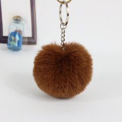 Soft Pompom Charm Keychain Key Ring Pendant Ornamen