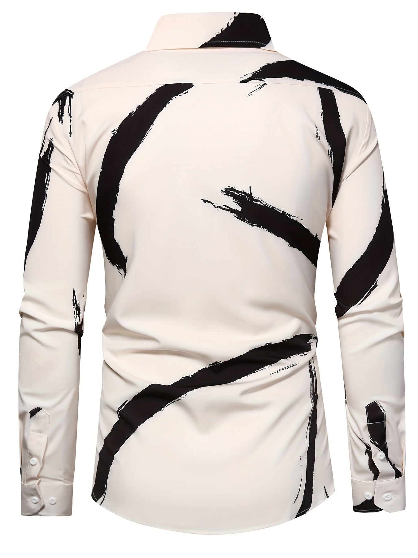 Casual Men s Shirt Turn Down Collar Long Sleeves Regular Fit