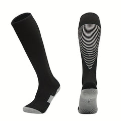 2 Pairs Anti-slip Football Socks Non-slip Sports Knee Socks