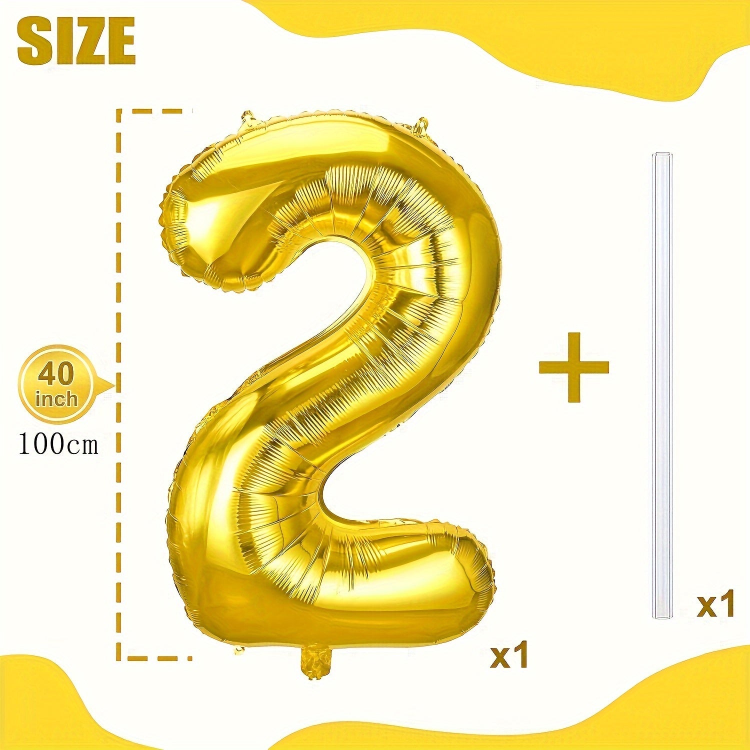 Gold Number Balloon Birthday Decoration