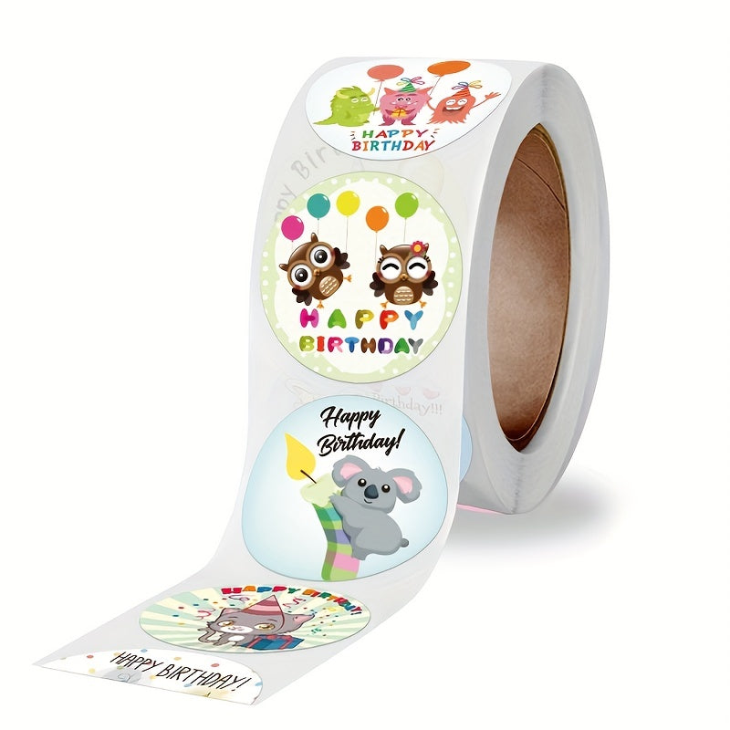 500pcs Happy Birthday Adhesive Sticker Office Stationery Decoration