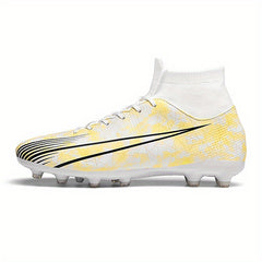 Men's Geometric Lace-up Soccer Cleats Outdoor Sneakers