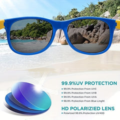 Kids Polarized Sunglasses Flexible TPEE Rubber Frame For Children Age 3-10