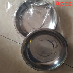 Stainless Steel Camping Plates Set Portable Picnic Tableware 5/10pcs Ramadan