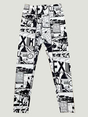 Graffiti Print Skinny Leggings Stretchy Casual Leggings Women's Clothing