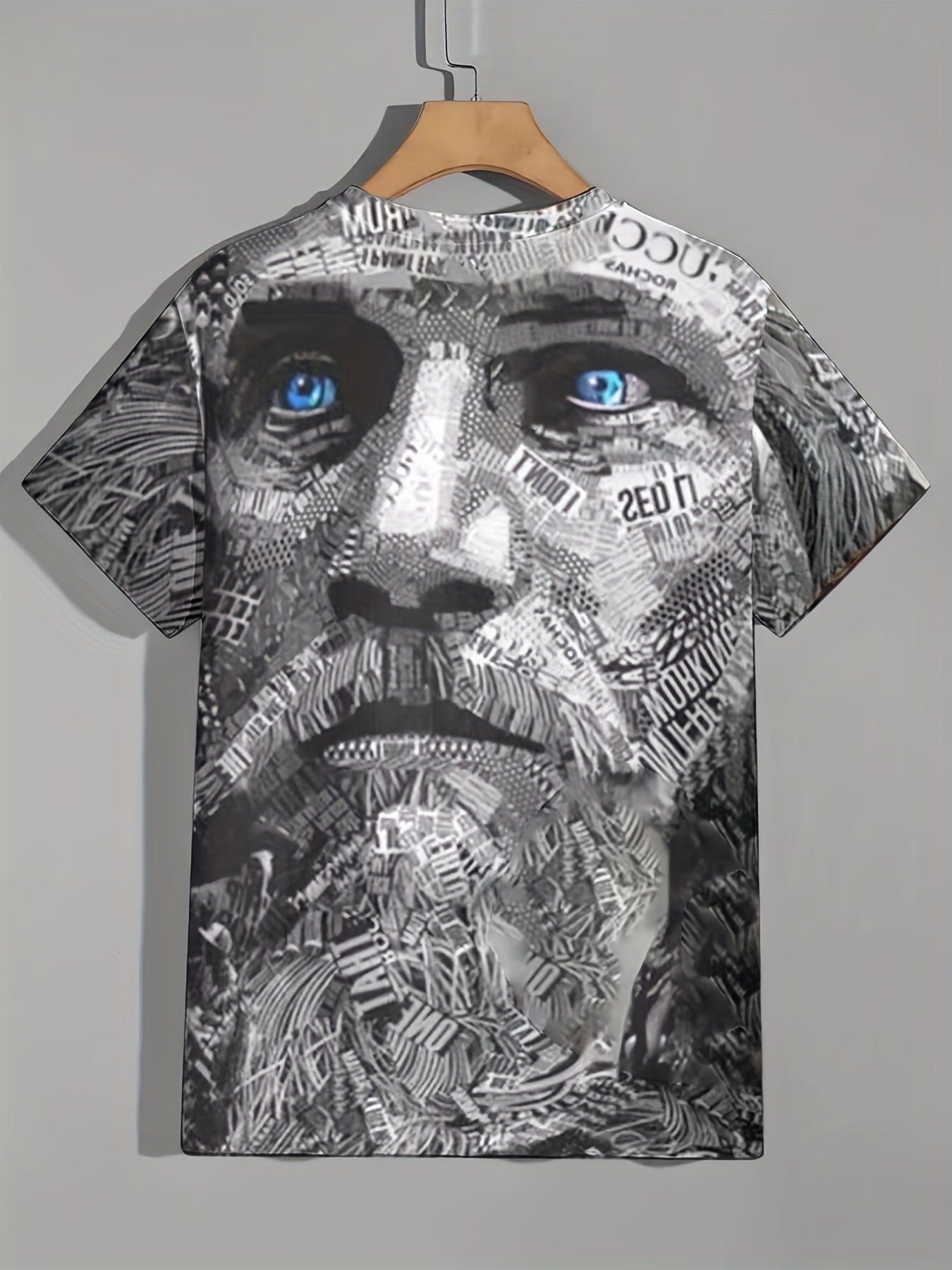 Men's 3D Print Face Graphic T-Shirt for Summer Outdoor Activities