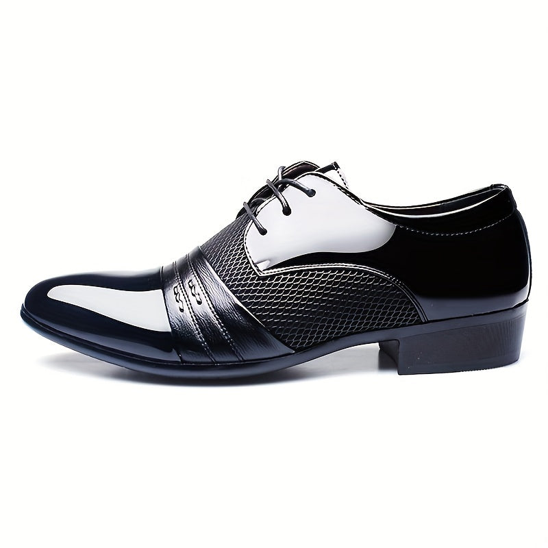 Men's Pointed Toe Derby Shoes Non Slip Dress Shoes For Wedding Business