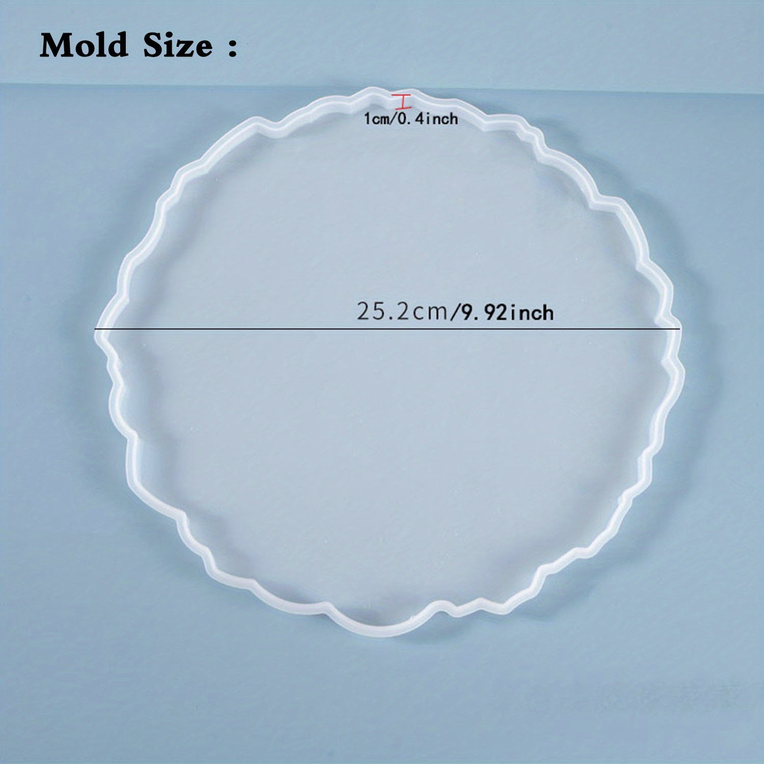 Large Round Resin Tray Mold Irregular Silicone Serving Tray Geode Agate Epoxy